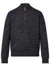 Monogram Jacquard Wool Half Zip Pullover 1AFXY6 - LOUIS VUITTON - BALAAN 1