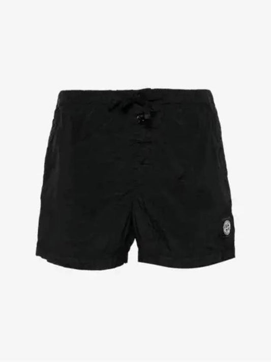 Swimming Nylon Trunk Shorts Black - STONE ISLAND - BALAAN 2