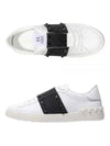 Studded Leather Open Low-Top Sneakers White - VALENTINO - BALAAN 2