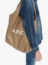 Ninon Logo Print Tote Bag Pale Khaki - A.P.C. - BALAAN 5