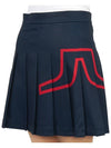 Women's Naomi NAOMI Pleated Skirt Navy - J.LINDEBERG - BALAAN 9