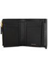 Saffiano Tri-Fold Zipper Half Wallet Black - MARNI - BALAAN 6