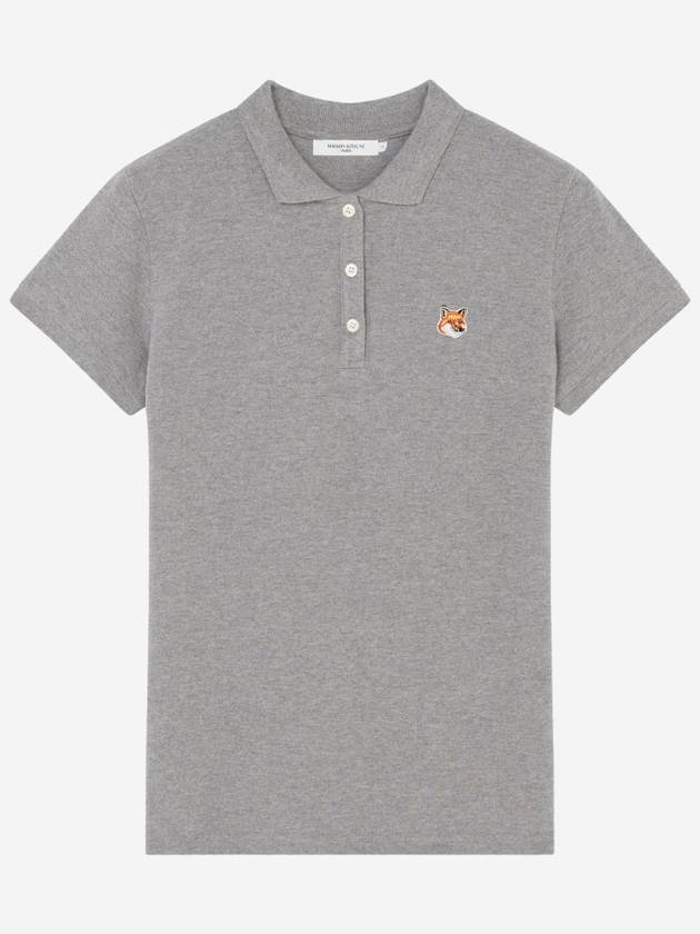 Fox Head Patch Classic Short Sleeve Polo Shirt Grey - MAISON KITSUNE - BALAAN 2