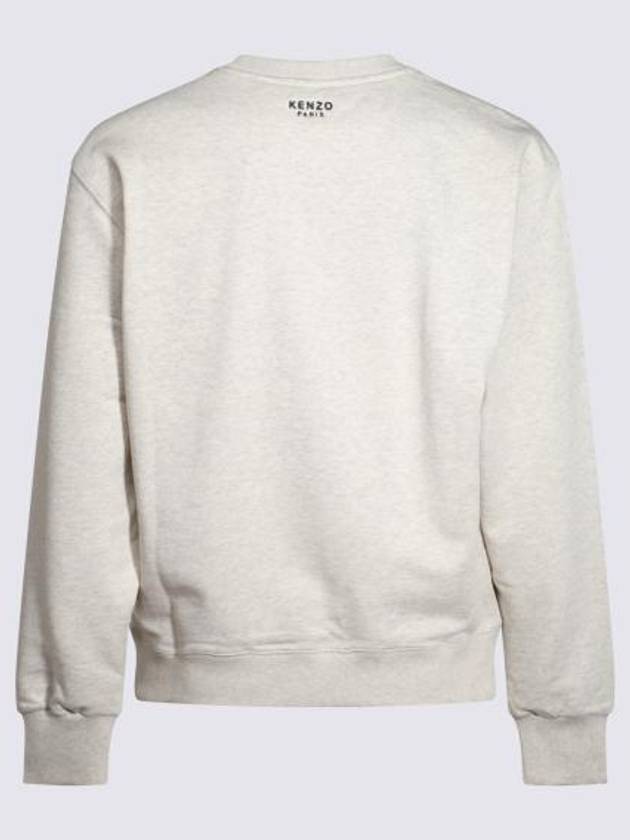 Lucky Tiger Embroidered Sweatshirt Pale Grey - KENZO - BALAAN 3