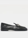 Logo Chain Metal Leather Loafers Black - MIU MIU - BALAAN 2