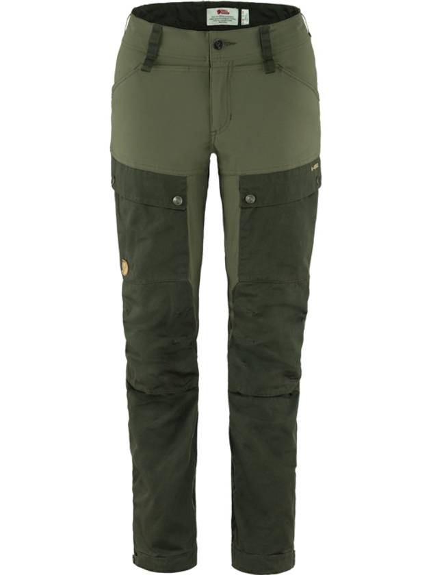 Women's Keb Trousers Regular Green Camo Laurel Green - FJALL RAVEN - BALAAN 1