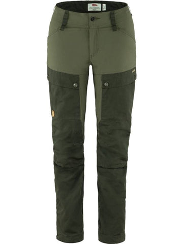 Women's Keb Trousers Regular Green Camo Laurel Green - FJALL RAVEN - BALAAN 1