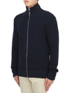 Stitch Knit High Neck Full Zip Up Cardigan Navy - MAISON MARGIELA - BALAAN 4