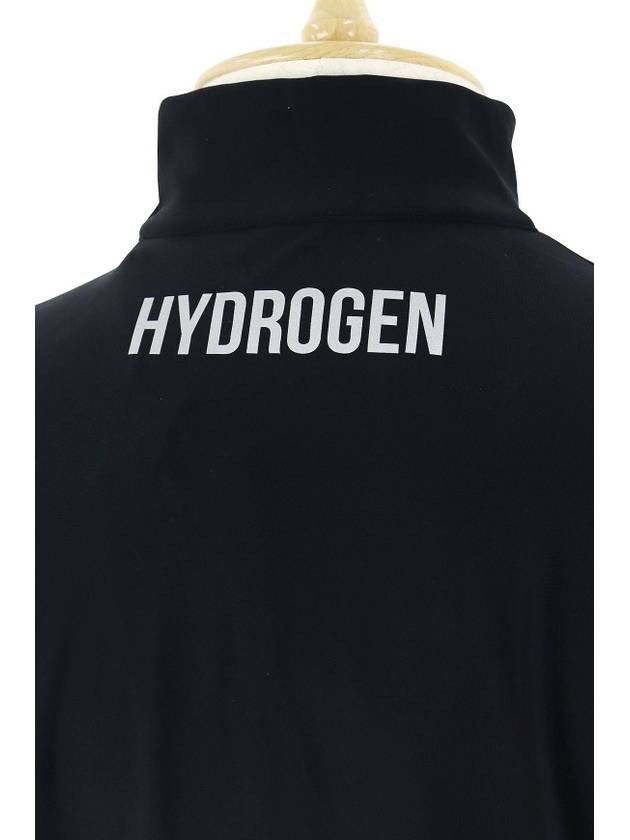 Half Zip Neck Long Sleeve T-Shirt Black - HYDROGEN - BALAAN 3