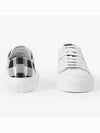 Check Cotton Low Top Sneakers Black White - BURBERRY - BALAAN 5