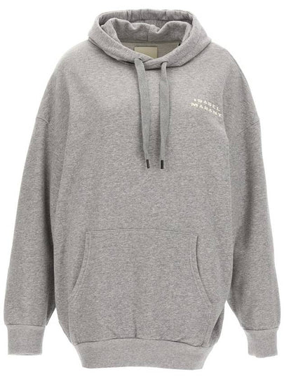 Solena Embroidered Logo Oversized Hoodie Grey - ISABEL MARANT - BALAAN 2