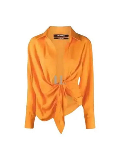 Le Chemise Bahia Twist Shirt Orange - JACQUEMUS - BALAAN 2