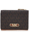 Parker Medium Logo Tri-Fold Half Wallet Brown - MICHAEL KORS - BALAAN 2