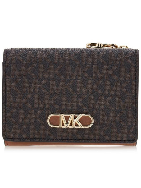 Parker Medium Logo Tri-Fold Half Wallet Brown - MICHAEL KORS - BALAAN 2