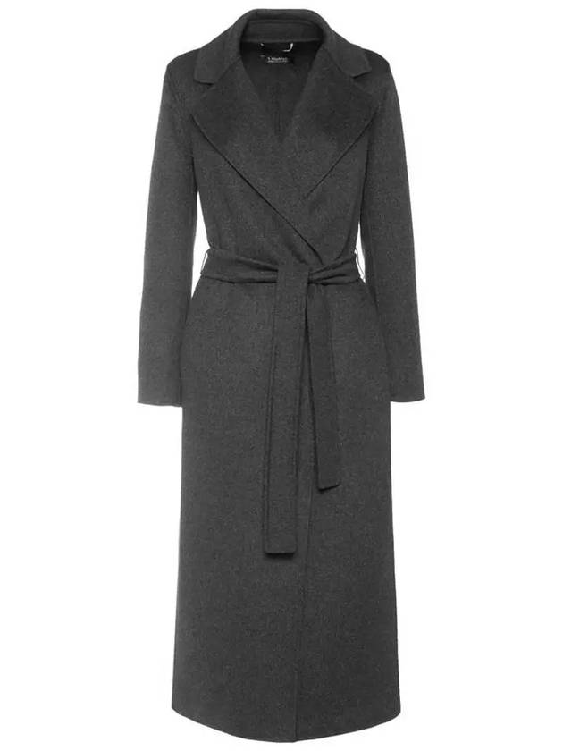 Poldo Wool Single Long Coat Dark Gray - MAX MARA - BALAAN.