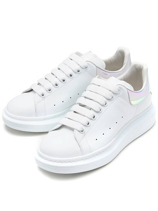 Oversized Smooth Calf Leather Sneakers White Shock Pink - ALEXANDER MCQUEEN - BALAAN 2