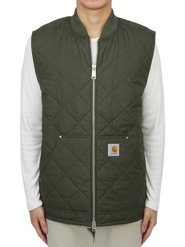 Myton Liner Diamond Quilt Zip-Up Vest Green - CARHARTT WIP - BALAAN 3