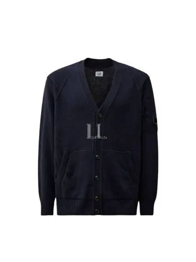 Lambswool GRS Buttoned Cardigan Navy - CP COMPANY - BALAAN 2