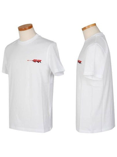 Embroidery Arrow Slim Short Sleeved T-Shirt White - GIVENCHY - BALAAN 2