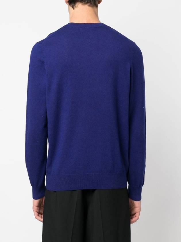 Evans Logo Crew Neck Knit Top Blue - ISABEL MARANT - BALAAN 4