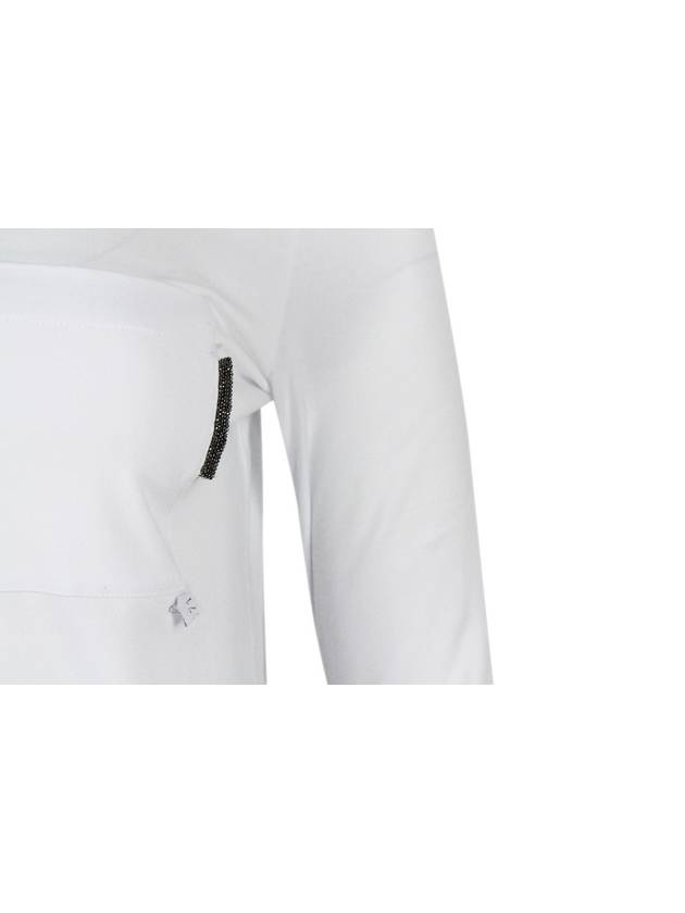 Pocket Long Sleeve T-Shirt White - BRUNELLO CUCINELLI - BALAAN 5