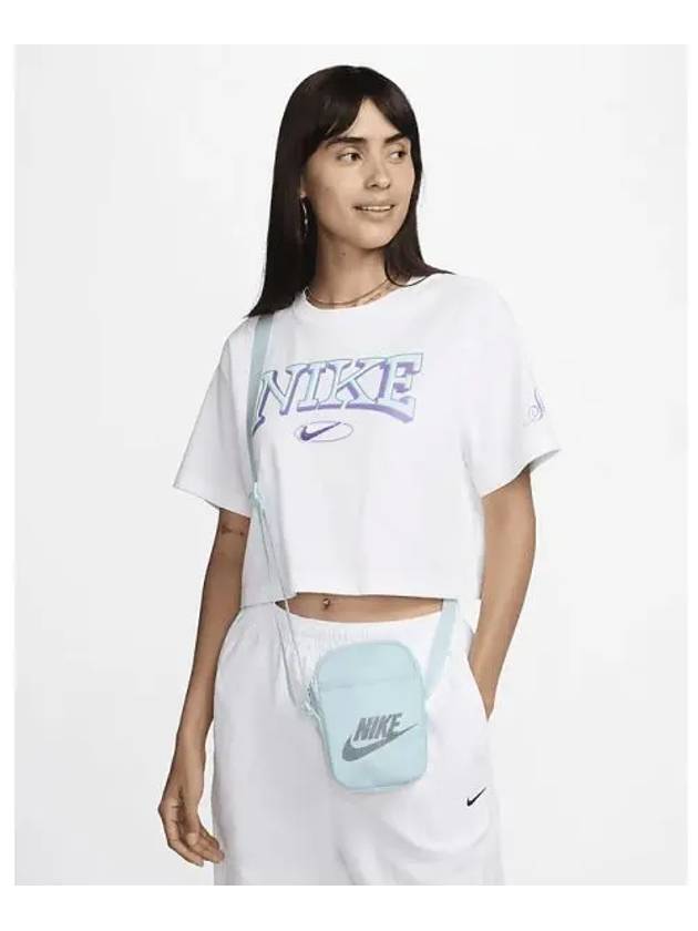 Heritage Crossbody Bag Small 1L Glacier Blue Summit White BA5871 474 709564 - NIKE - BALAAN 1