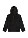 Lens Wappen Corduroy Shirt Hooded Anorak Black - CP COMPANY - BALAAN 1