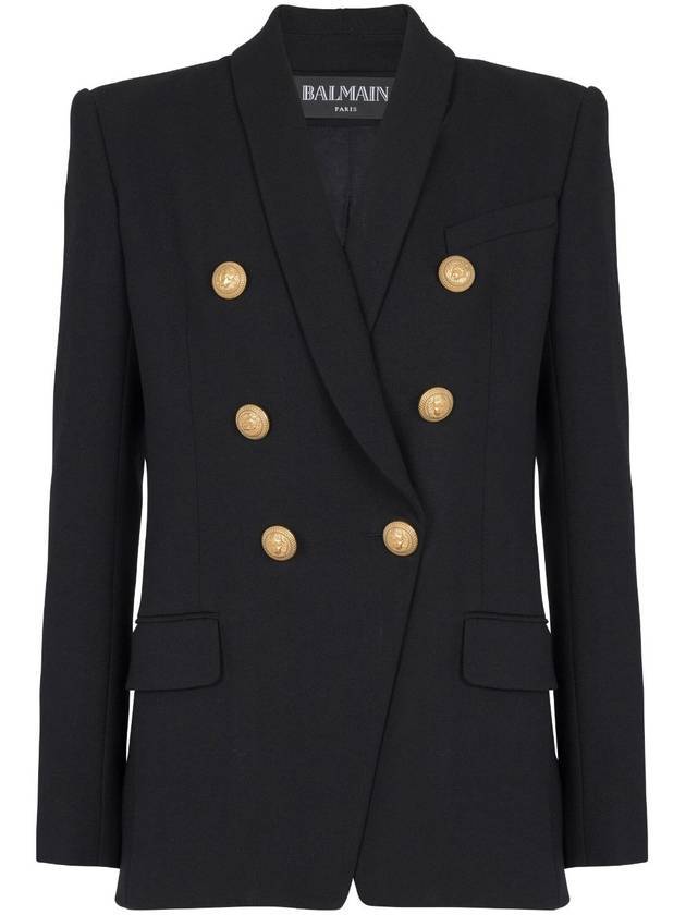 Double Breasted Blazer Jacket Black - BALMAIN - BALAAN 1