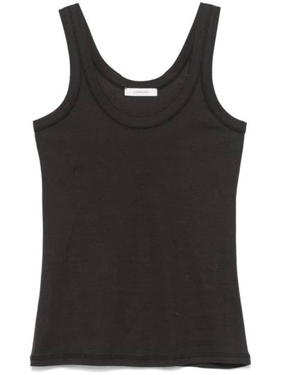 Ribbed Cotton Sleeveless Squid Ink - LEMAIRE - BALAAN 2