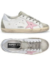 Women's Superstar Silver Heel Tab Pink Star Low Top Sneakers White - GOLDEN GOOSE - BALAAN 2