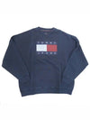 Flag oversized fit sweatshirt dark knight navy - TOMMY HILFIGER - BALAAN 2