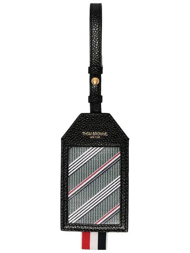 Monogram Coated Canvas Luggage Tag Medium Grey - THOM BROWNE - BALAAN 3