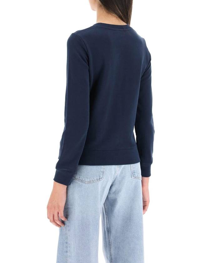 Women's Tina Logo Sweat Sweatshirt Navy - A.P.C. - BALAAN 4