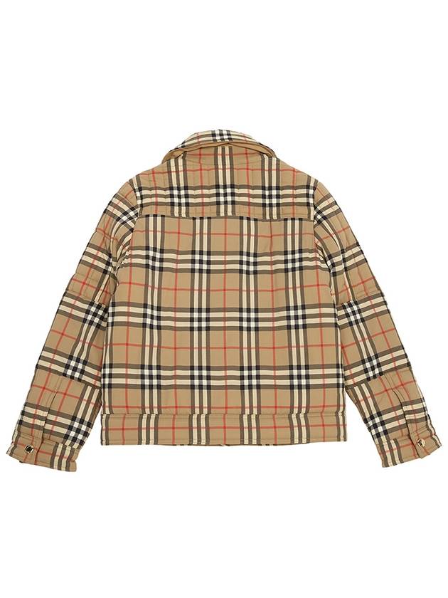 Kids Vintage Check Quilted Jacket Beige - BURBERRY - BALAAN 4