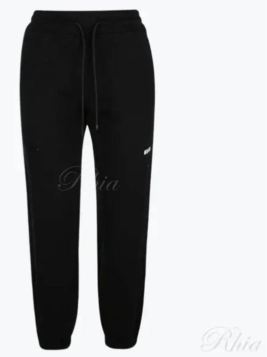 Micro Logo Cotton Track Pants Black - MSGM - BALAAN 2