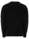 Lens Wappen Classic Crew Neck Wool Knit Top Black - CP COMPANY - BALAAN 3