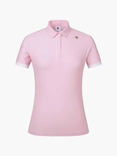 GOLF Women s Melange Collar Short Sleeve T shirt DP22WFTS46 - DESCENTE - BALAAN 1