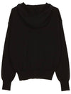 Embroidered Logo Hoodie Cardigan Black - VIVIENNE WESTWOOD - BALAAN 3