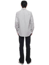 Men's Diagonal Solid Flannel Long Sleeve Shirt Grey - THOM BROWNE - BALAAN 6