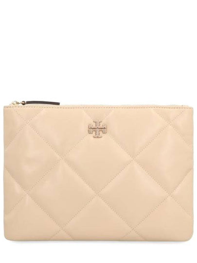 Kira Quilted Clutch Bag Beige - TORY BURCH - BALAAN 2