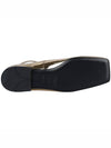 Metallic Leather Ballerinas Platinum Gold - PRADA - BALAAN 10