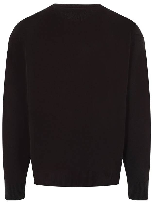 Boke Flower Merino Wool Knit Top Black - KENZO - BALAAN 3