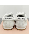 Women s Logo Suede Leather Sneakers White 5E114E 054 F0009 - MIU MIU - BALAAN 4