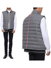 4 Bar Stripe Downfill Ski Vest Grey - THOM BROWNE - BALAAN 2