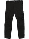 Lens Wappen Cargo Straight Pants Black - CP COMPANY - BALAAN 2