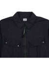 Lens Wappen Double Pocket Over Long Sleeve Shirt Black - CP COMPANY - BALAAN 4