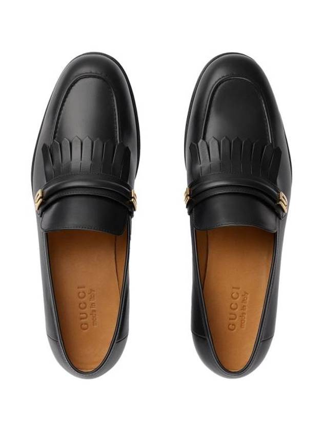 Mirror G Leather Loafers Black - GUCCI - BALAAN 4