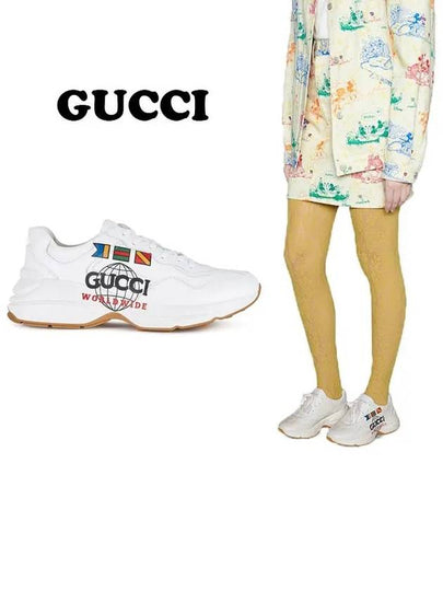 Worldwide Rhyton Low Top Sneakers White - GUCCI - BALAAN 2