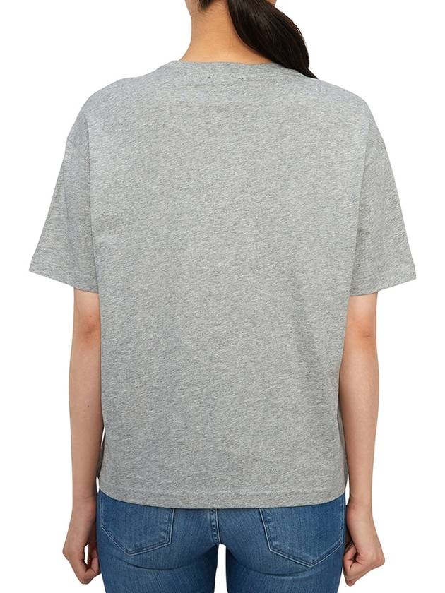 Logo Print Crew Neck Short Sleeve T-Shirt Grey - A.P.C. - BALAAN 4