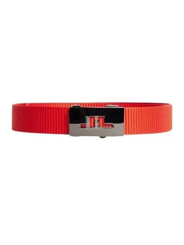 Men's Roy Webbing Belt Tangerine Tango - J.LINDEBERG - BALAAN 2